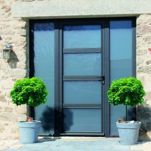 Porte d'entrée créative contemporaine Ligne longitude au Store Niortais